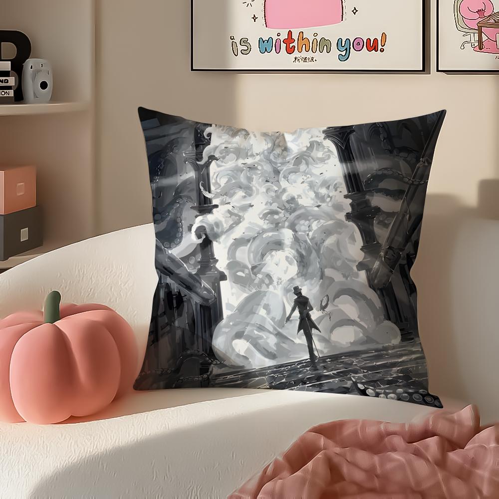 Fantasy Chinese Novel LLord of Mysteries Cushion Cover Pillowcase Short Plush Invisible zipper Room Sofa Cushion Cover