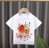 New Style Childrens Cartoon Fruit Print Roundneck Shortsleeved Tshirt Girl Clothes Boys Clothes Kids Clothes Modal Fabric