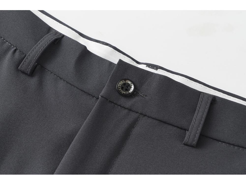 2026 Men's Elastic Ice Silk Straight-Leg Casual Pants for Spring & Autumn - Versatile, Thin, Loose Suit Pants for Middle-Aged & Young Adults.
