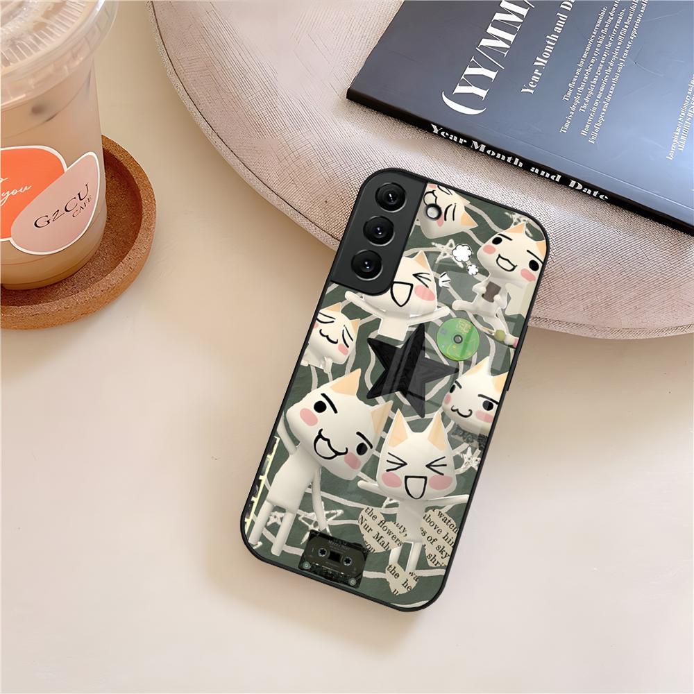 Cartoon Inoue Toro Cute Phone Case Glass For Samsung Galaxy S25 S23 S24 S21 S22 S20 Ultra Fe Plus A15 A14 Cover