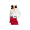 Adidas Originals Cardigan Logo Soft Comfortable Casual Long Sleeve Knit Sweater Women Tops Off-White IX1049