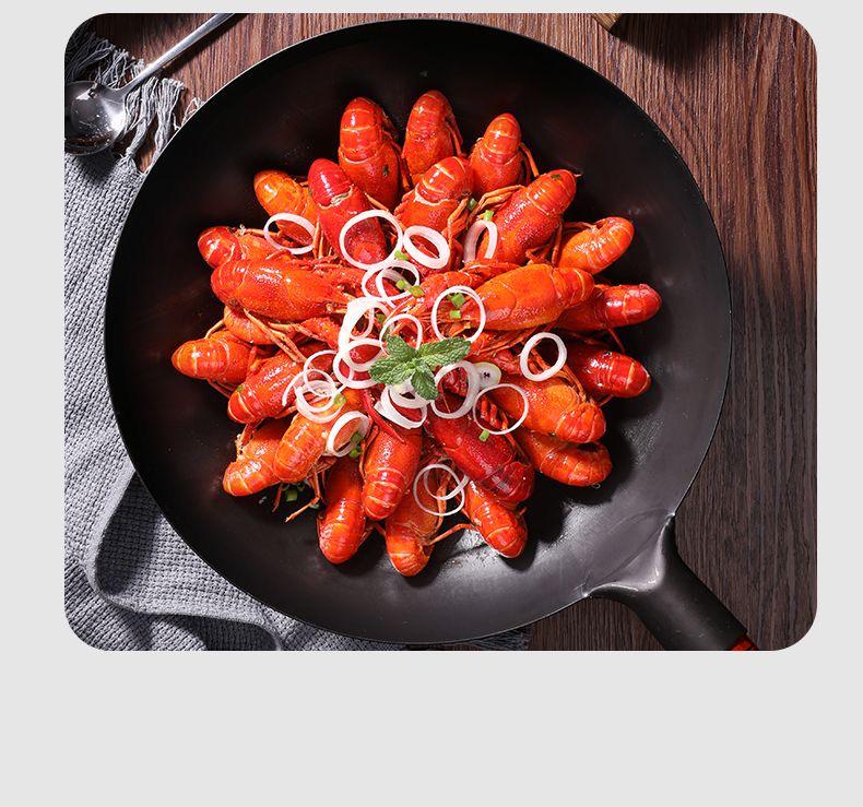 Zhangqiu Traditional Non-stick Cast Iron Wok - Coating-Free Stir-fry Pan for Home and Commercial Gas Stoves