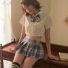 Original Design Sexy Student Uniform, Hot and Romantic Underwear, Jk Pleated Short Skirt, School Style Uniform Set 8199