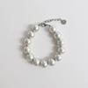 Soft Silver Pearl Bracelet