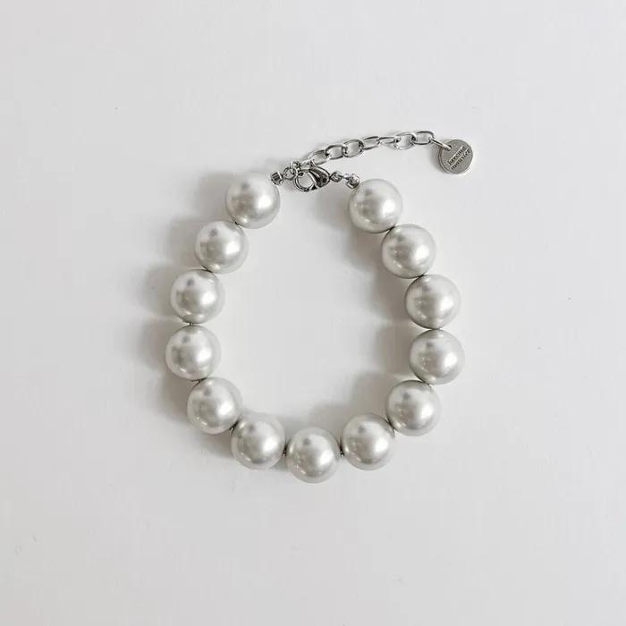 Soft Silver Pearl Bracelet