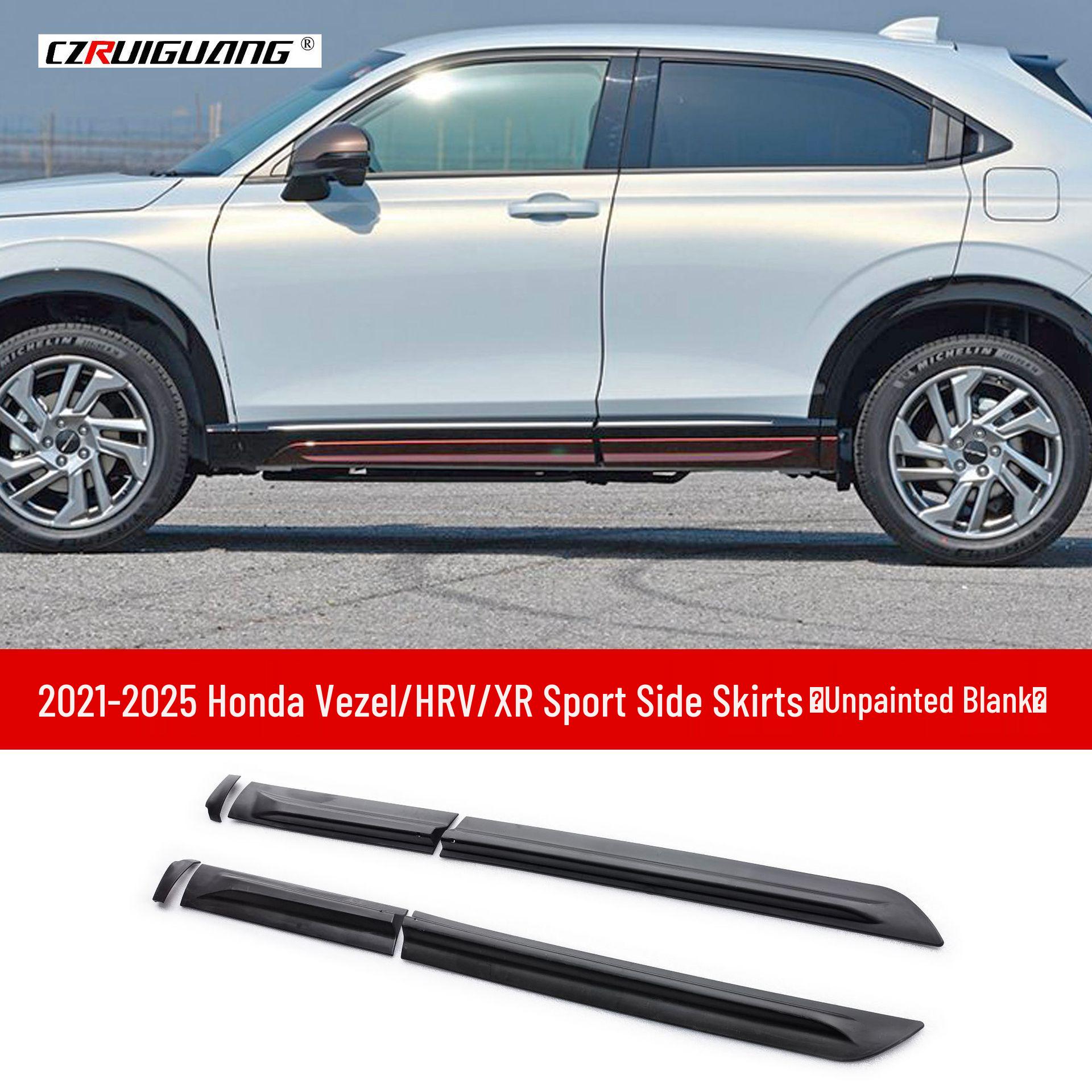 Совместимо с Honda Vezel/HRV 2021-2025: Модифицированные боковые юбки, Обвес кузова, Передний сплиттер XRV, Передняя губа, Заднее антикрыло, Решетка радиатора и задняя юбка.