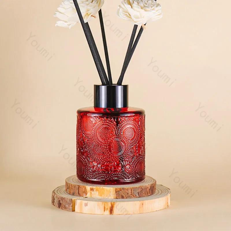 Sun Flower Relief Perfume Bottle Colorful Bathroom Modern Decor Glass Bottles Hotel Study Aromatherapy Dispenser Small Bottle
