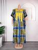 African Plus Size Embroidered Print Long Dress for Women
