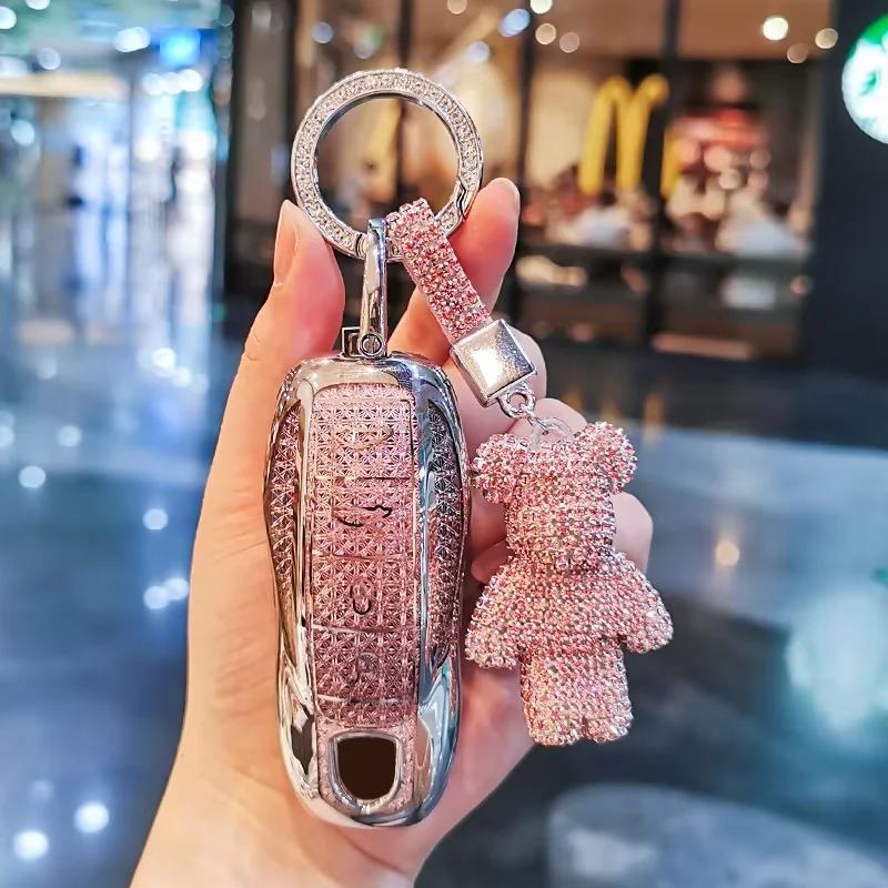 Suitable For Porsche Keycase, Panamera Cayenne Macan 718 911 Taycan Keycover Key Shell Keychain Shell Buckle