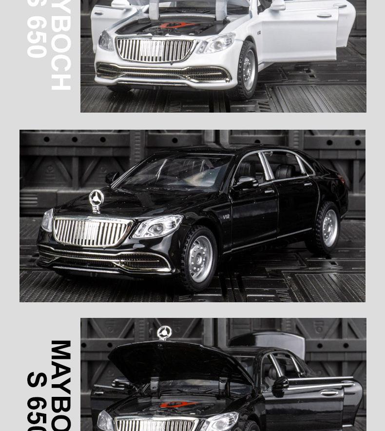 Jiaye VB32683 Big Ben Maybach S650 Alloy Model S-Class Sedan Pull-Back Toy Car