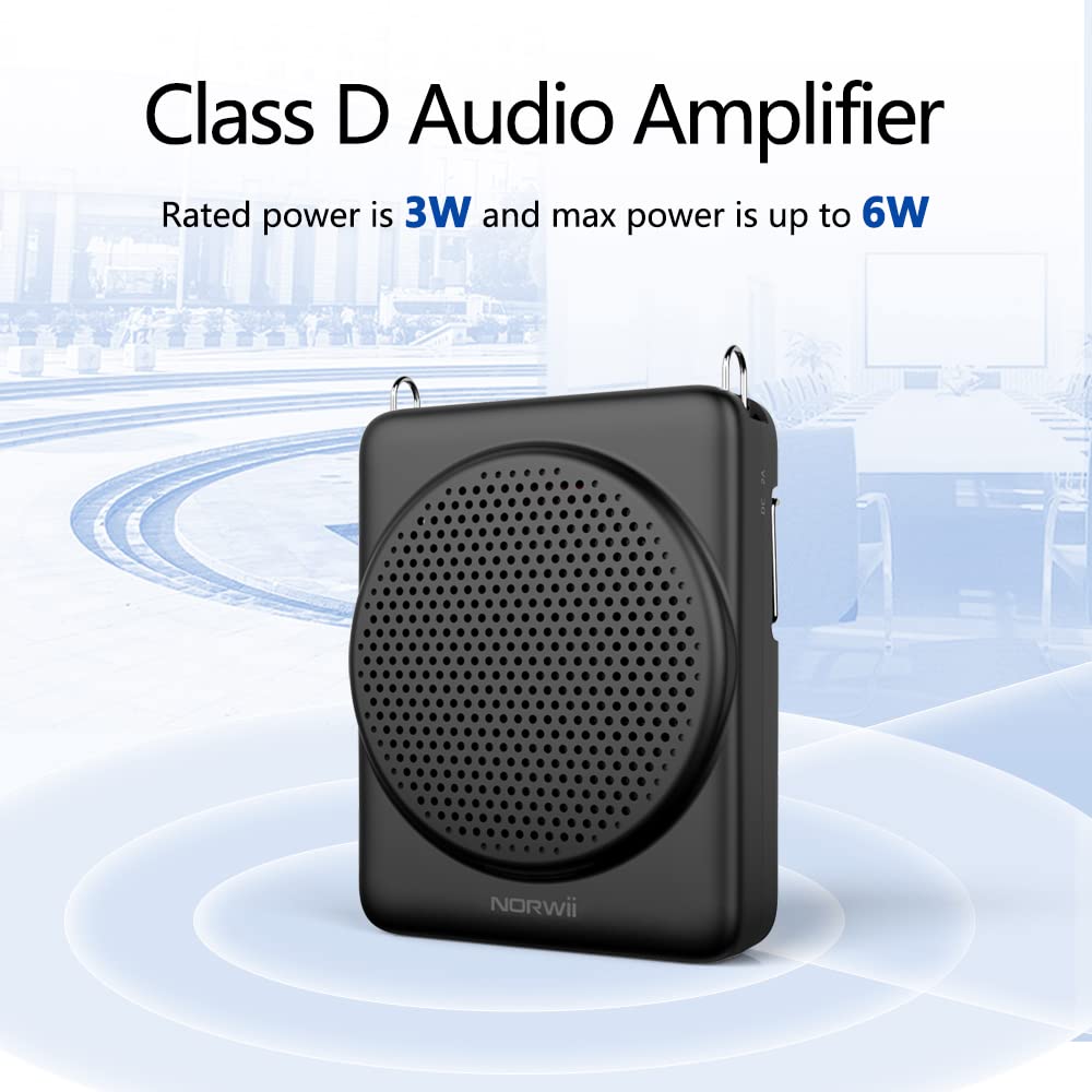Norwii Mini Voice Amplifier, 3-Hour Quick Charging and 30 Hours of Playback, Portable Voice Amplifier for Teachers, Training, Tour Guides, and More