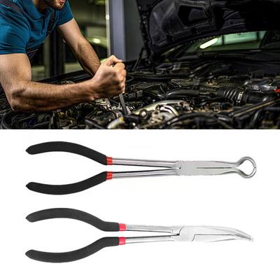 11   Extra lange Zündkerzenzange mit Ringkopf, 280 mm lange Spitzzange, Zündkerzenkabelzange für Autos