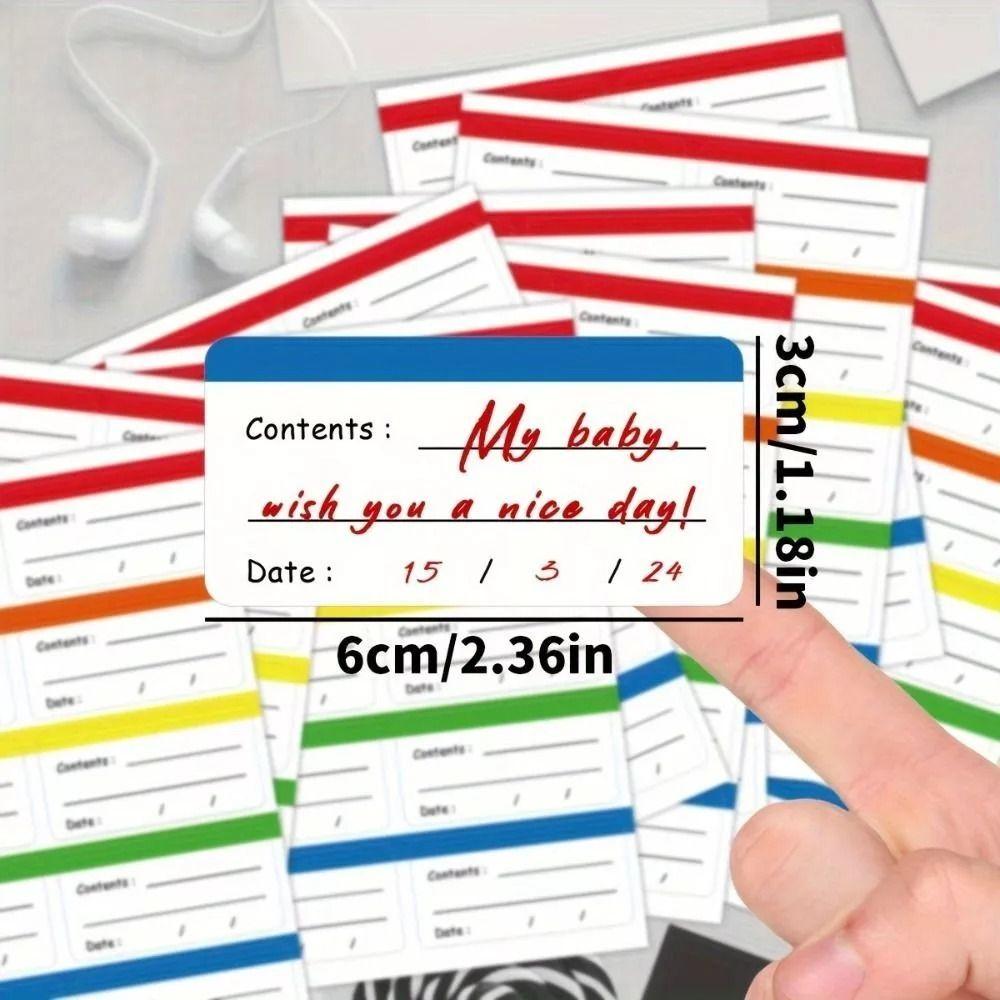 100pcs Color Fridge Sticker Self-adhesive Organization Labels New Home StorageTags