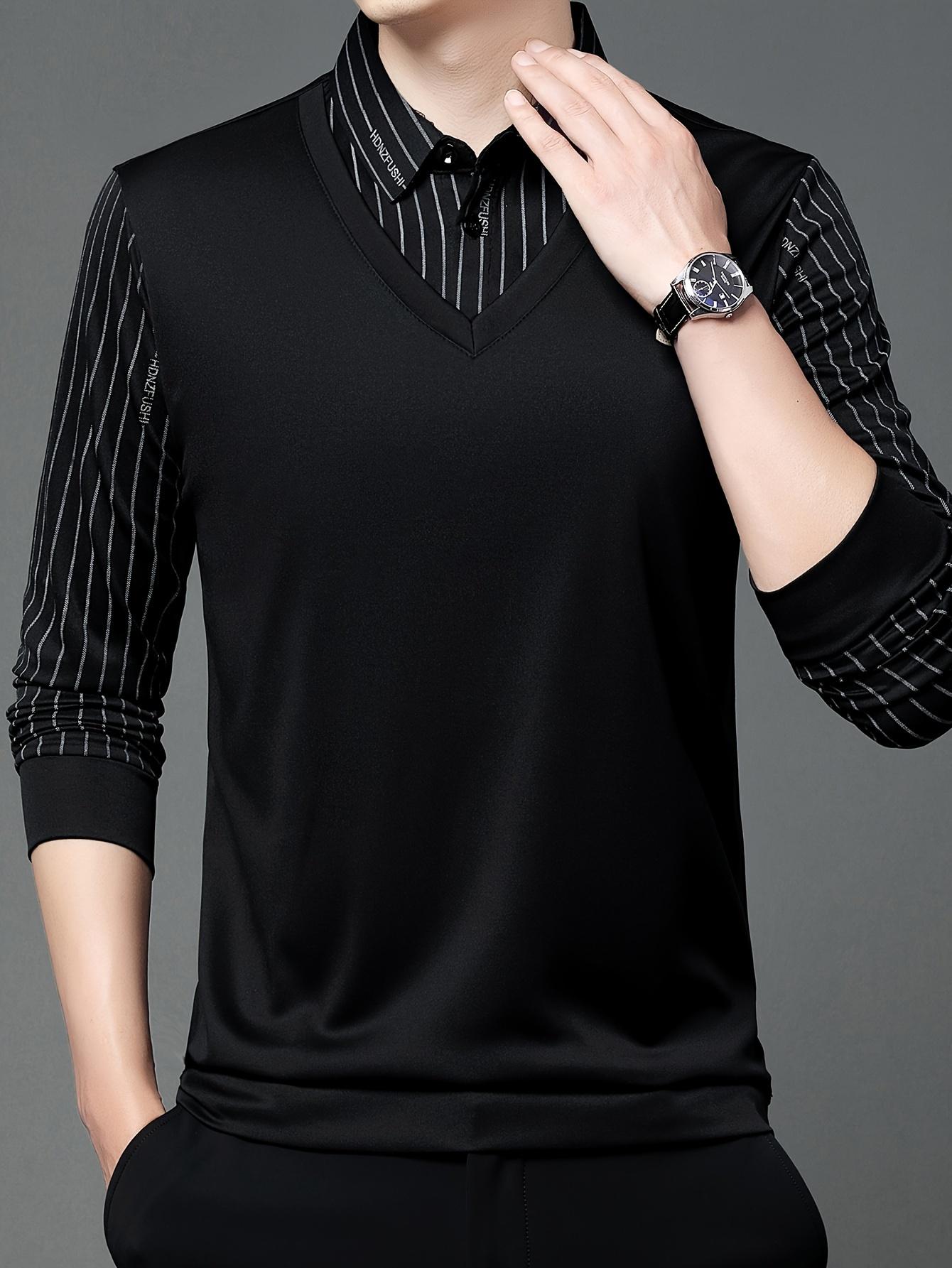 

Мужская стильная поддельная рубашка-поло с длинным рукавом для гольфа — удобная для весны и осени — лучший выбор повседневной одежды 4XL клетчатый красный