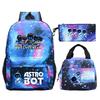 Game Astro bot peripheral printing fashion primary and secondary school students schoolbag three-piece set multi-function large capacity