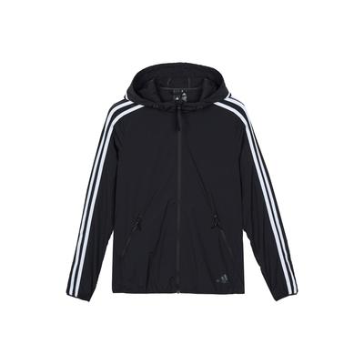 adidas Loose Casual Long Sleeve Hooded Jacket Unisex Outerwear Black FT2888