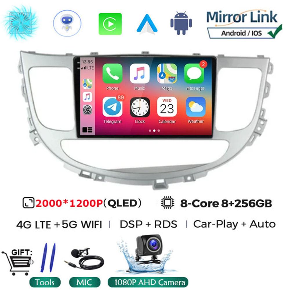 Android 14 All In One Car Radio DSP QLED Carplay Auto For Hyundai Rohens Genesis 2008 - 2013 Multimedia Dvd Player GPS Stereo