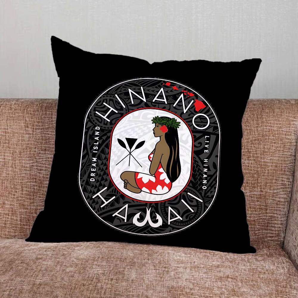 

Hinano Tahiti Girl Pillow Case For Home Bedroom Car Office Decoration Living Room Sofa Cushion Cover Suitable 16x16Inch