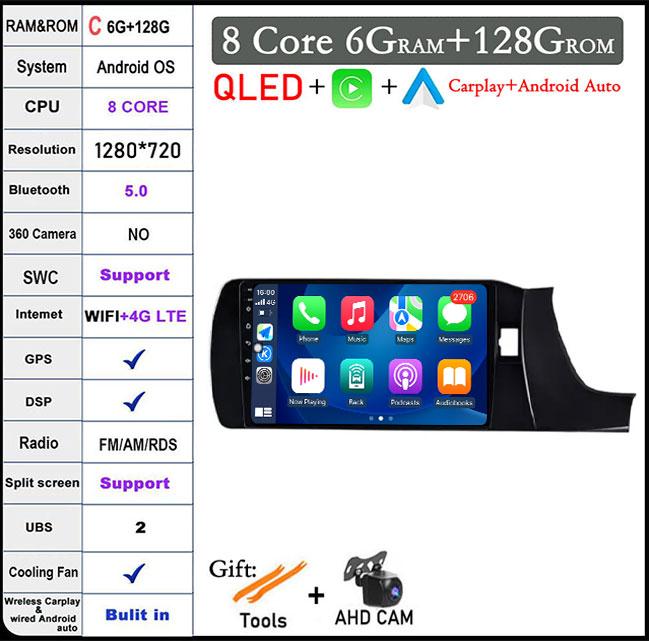 QLED/Screen Android 14 For Honda Amaze 2018 2019 Car Video Multimedia Player Autoradio GPS Navigation Radio Stereo Auto