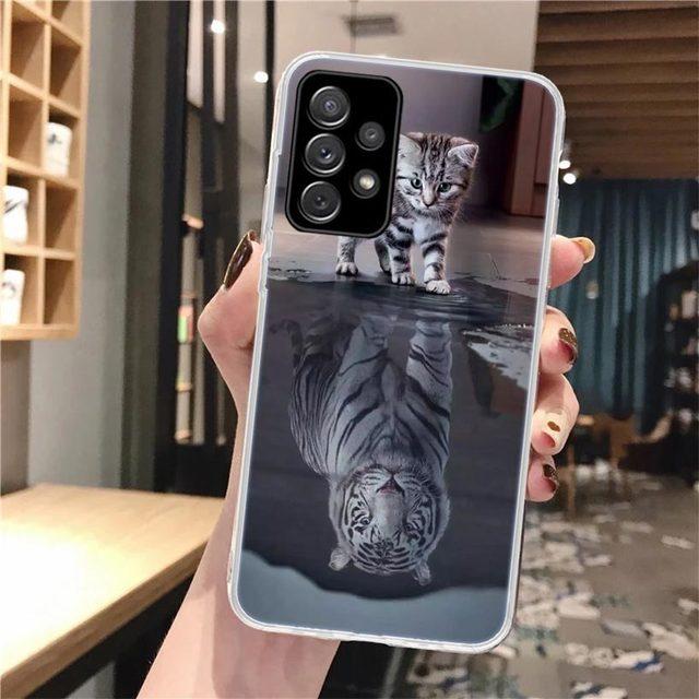 

Мягкий чехол для телефона Cool Animal Big Cat Tiger для Samsung Galaxy A52 A53 A12 A13 A22 A23 A32 A33 A72 A73 5g A02s A03s A50s с узором C Samsung A53 5G