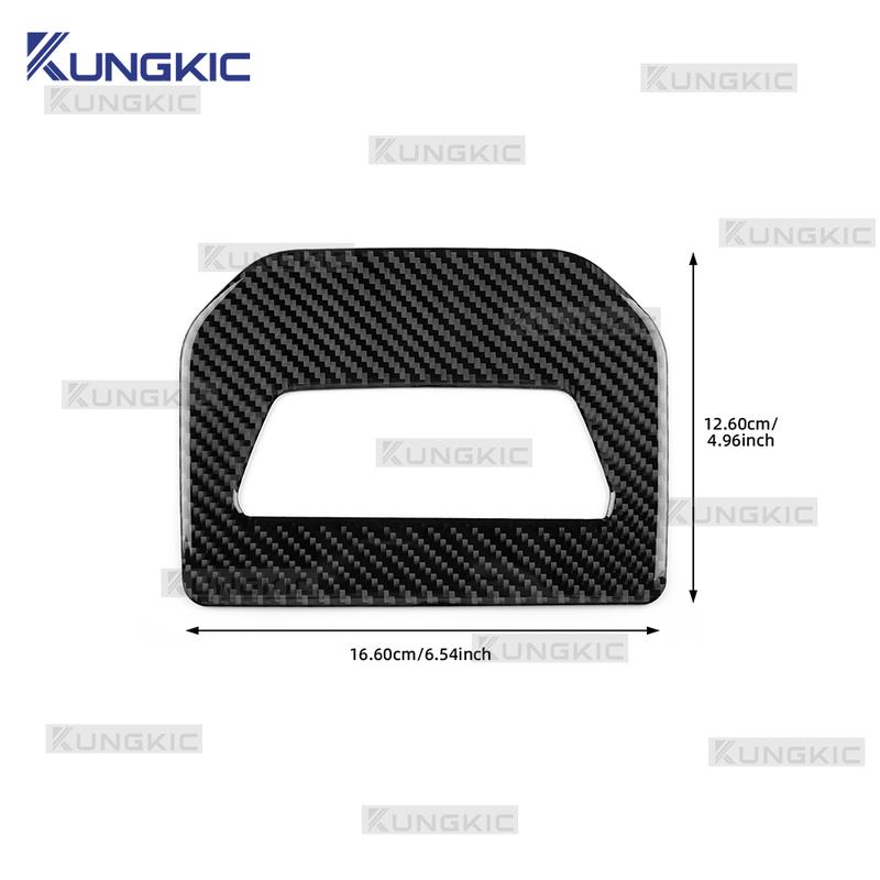 Real Soft Carbon Fiber Car Fuel Box Panel Sticker For BMW F40 F44 1 2 Series 2020 2021 2022 2023 2024 LHD RHD Trim Accessories.