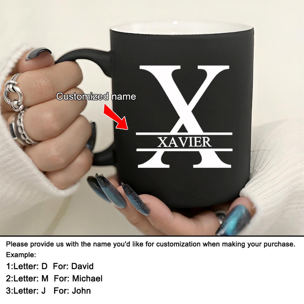 11oz Personalizowany Kubek do Mleka z Czarnym Napisem Dla Kawiarni, Ceramiczny Kubek do Kawy, Kubek do Picia, Filiżanka do Herbaty, Prezenty Świąteczne