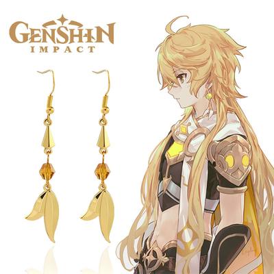 Genshin Impact Kolczyki Aether Fanart Inspirowane Cosplay Postać Stop Wisiorek Kolczyki Dla Kobiet Mężczyzn Biżuteria Akcesoria