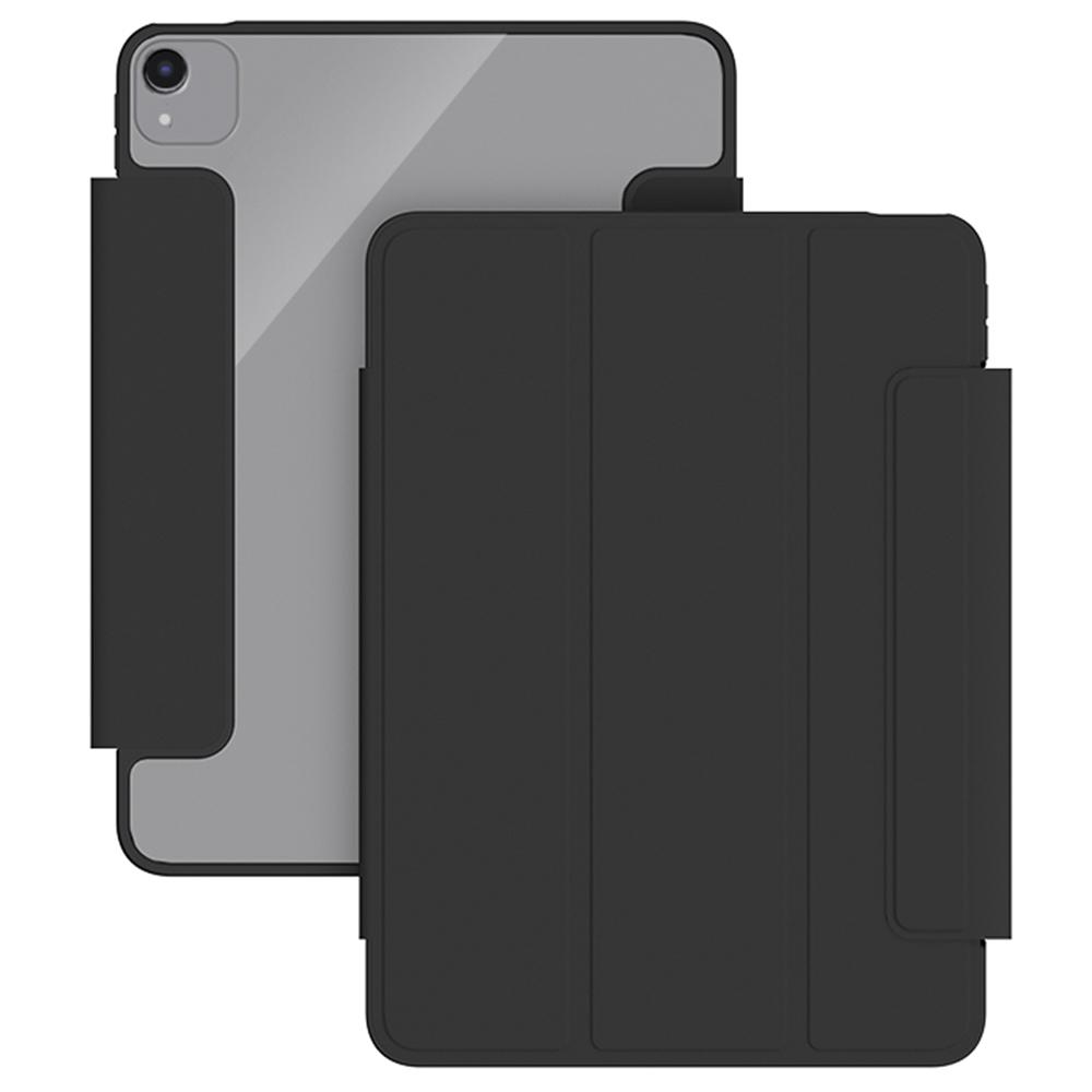 

AHASTYLE IP02 For iPad Air (2022)/(2020) Tablet Case PU Leather+TPU+Acrylic Stand Cover Black