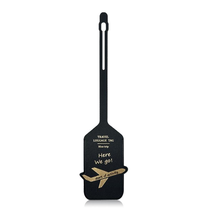 

Модный ПУ багажный тег посадочный талон для заграничных путешествий защита от потери визитная карточка багажный тег чёрный