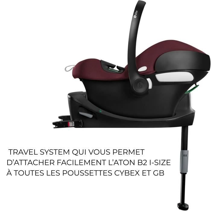 Autositz Aton B2 i-size Cbx by Cybex - 45 bis 87 cm - Geburt bis 13 kg - bis 2 Jahre - Basis one inklusive - Rot