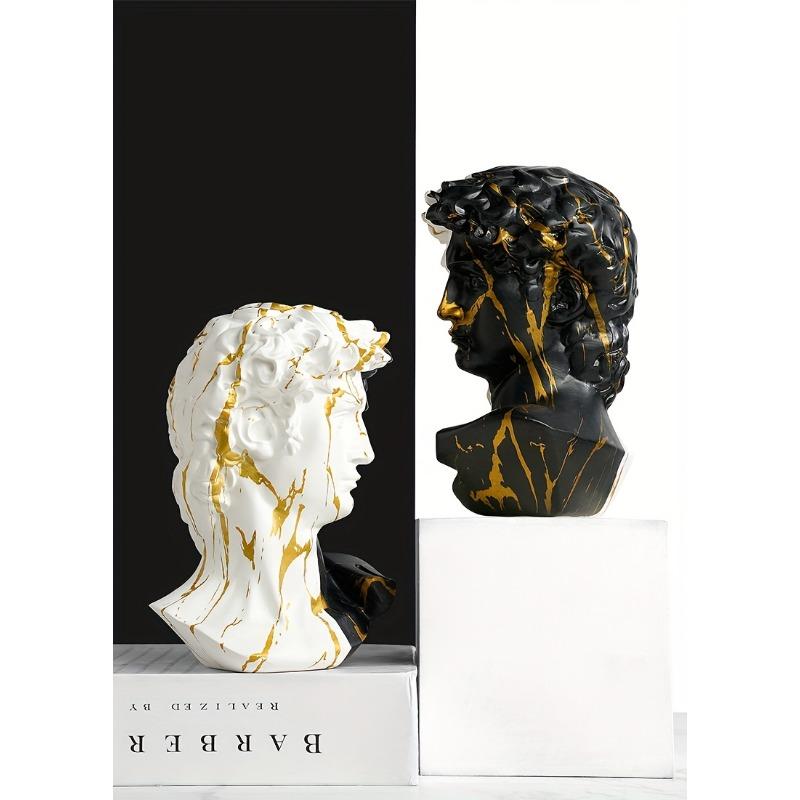 1pc Nordic David Figure Head Resin Sculpture Model Home Ornament Living Room Art Portrait Home Decoration