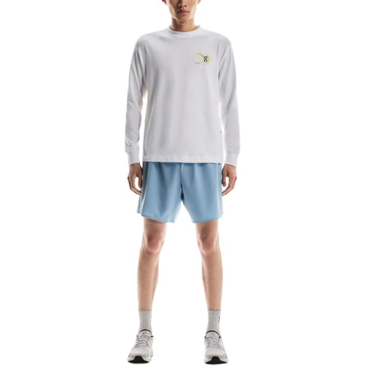 

On Club Lg-T Graphic Loose Comfortable Crew Neck Lg Sleeve T-Shirt Men Tops White 1MF11850069 S