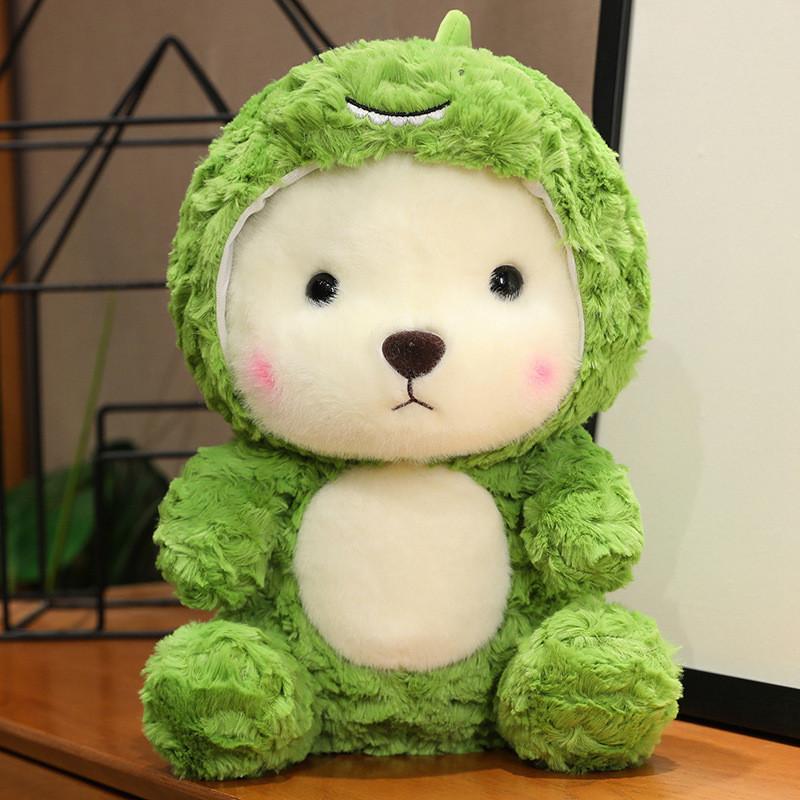 Fluffy Transform White Bear Plush Toy For Kids With High-quality Pp Cotton Filling