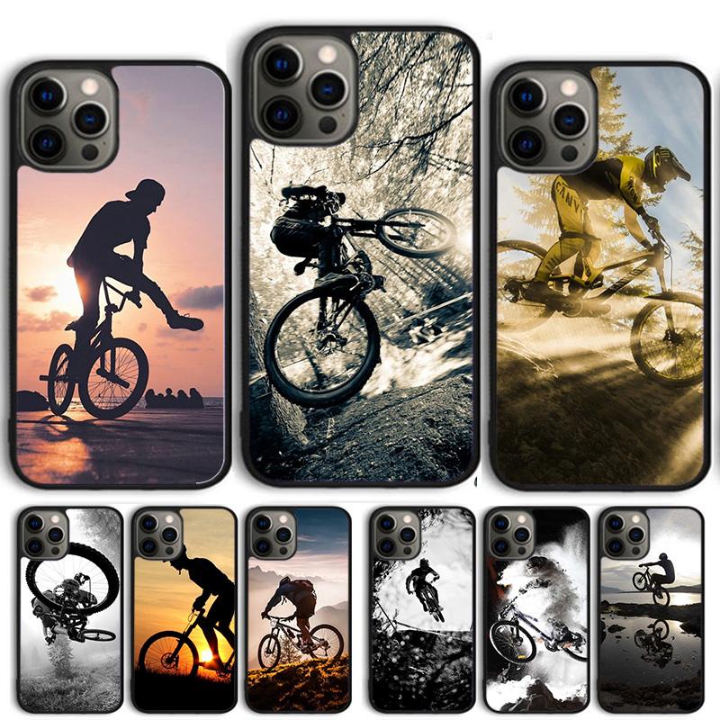 Sport Mountain Bike Cycling Art Cover For iPhone 17 Air 15 16 14 13 12 Pro Max 11 Pro Max Plus Phone Case Coque