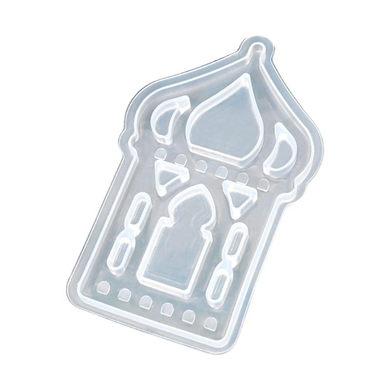 House Moon Shape Silicone Molds for Candle Holder Gypsum Decoration Silicones Tealight Holder Molds Epoxy Resin Molds