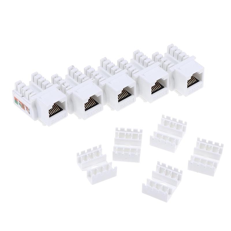 5ks Cat6 Rj45 110 Punch Down Keystone Počítačový modul Síťový Ethernet Jack
