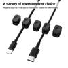5 Clips Desk Cable Organizer Self-Adhesive Fixed Cord Winder Row Universal Charging Line Holder
