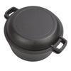Oven Pot with Skillet Lid Cooking Pan 4.7L Cast Iron Dual Handles Cookware Pot Set for Bread Frying