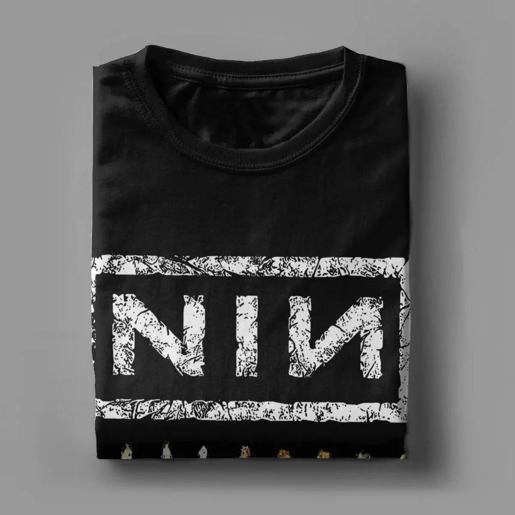 Nine Inch Nails NIN Unisex T Shirts Fashion Tee Shirt Short Sleeve Round Neck T-Shirt 100% Cotton Birthday Gift Clothes