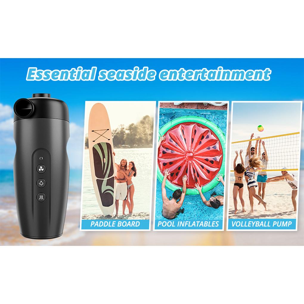 Black Portable And Efficient Electric Air Pump For Paddle Board With 2-in-1 Inflating And Deflating Paddle Board Pump