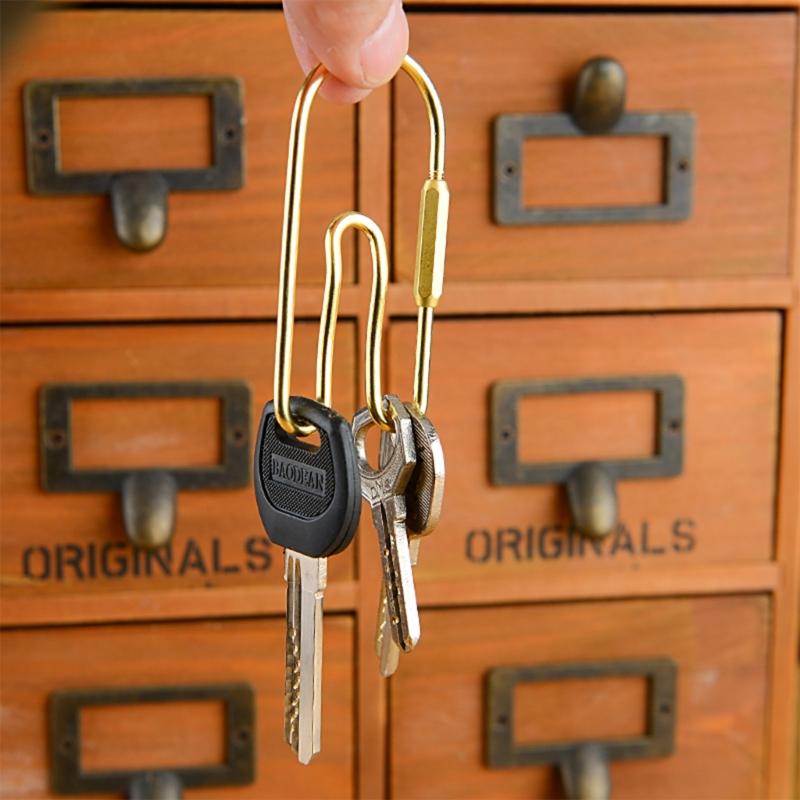 Heavy Type Keychains Rings Universals Brasses Keychains Rings Holder With Openable for Men Women and Daily Use