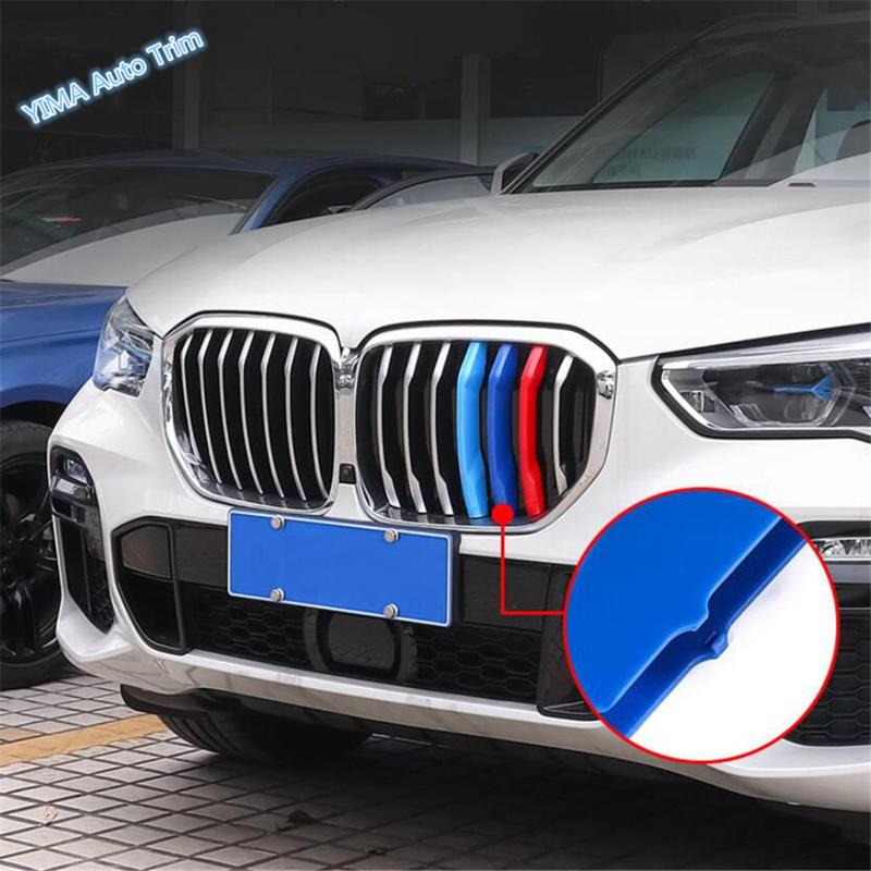 Car Styling Front Center Grill Bar Tricolor Head Bumper Grille Grill Decor Stripes Cover Cover Trim For BMW X5 G05  -