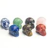 7Pcs Crystals Skulls Carving Mineral Gems Ghost Head Polished Carved Reiki Desktop Home Decor Stone Crafts Halloween Gift