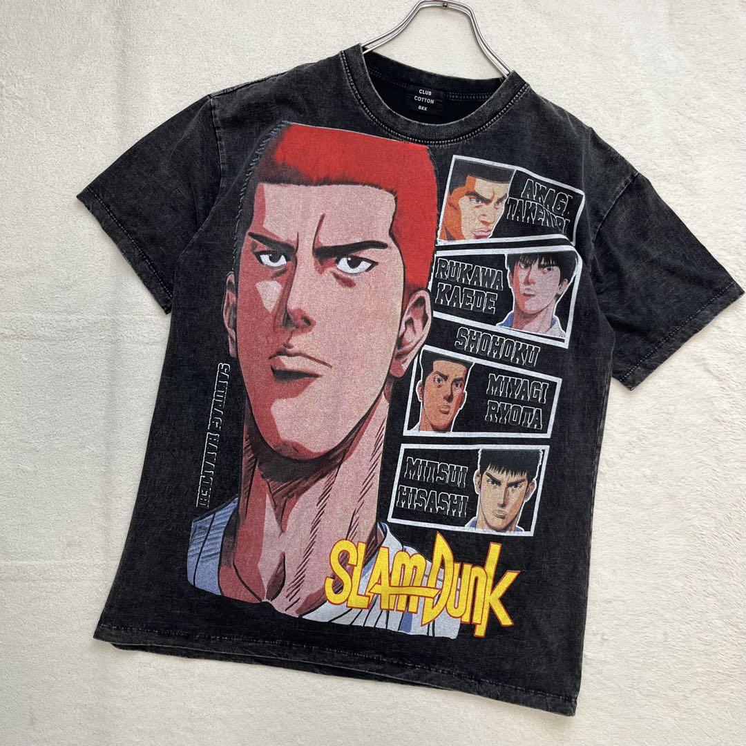 

[USED] 90s-VINTAGE Slam Dunk Shohoku Double-Sided Print T-Shirt, Anime, Manga, Size XL