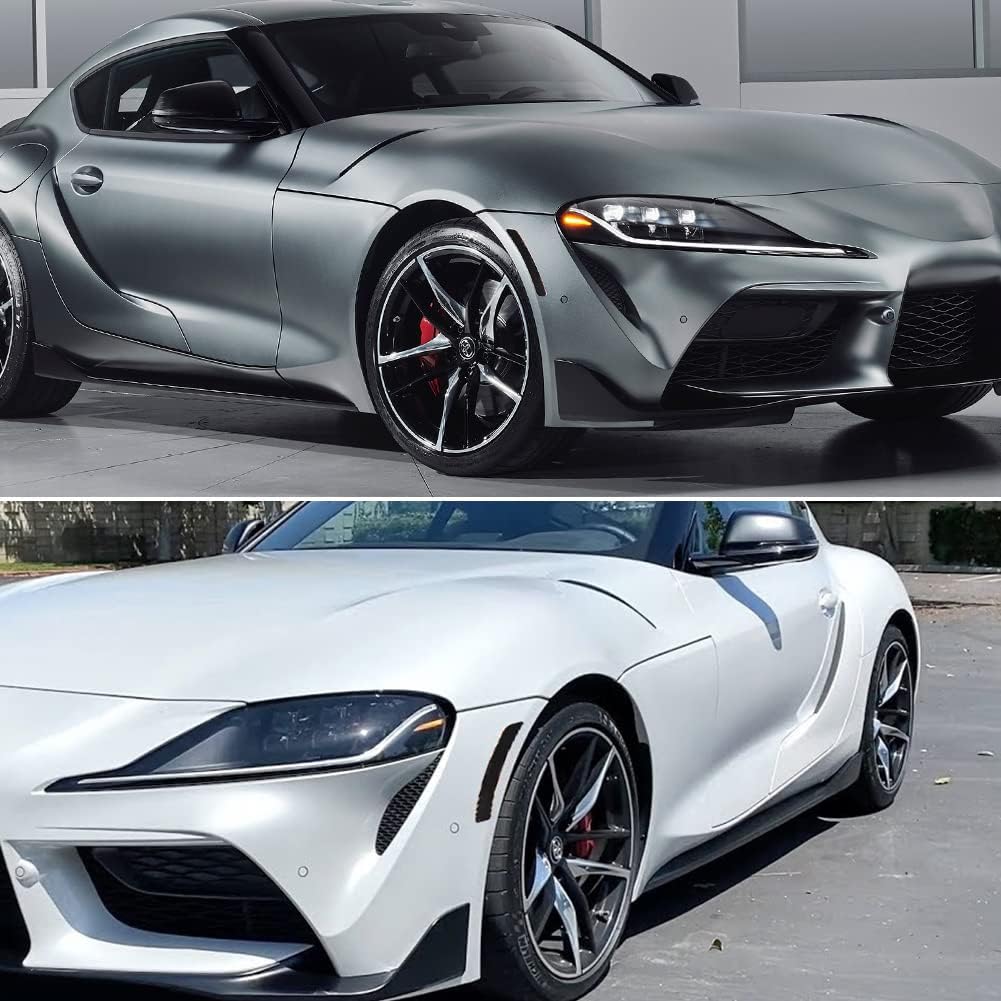 For 2020 2021 2022 Toyota GR Supra Front Bumper Fender Side Marker Reflectors Smoked Lens