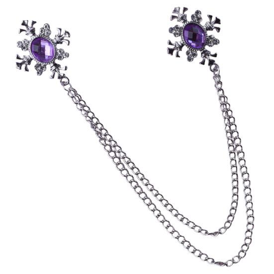 Suit Brooch for Men & Women Double Staggered Metal Hanging