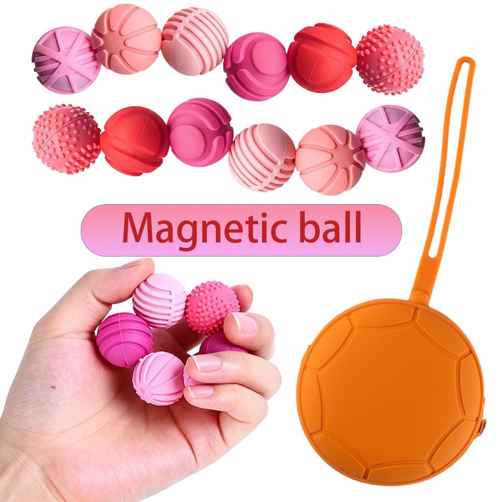 Non-Toxic Magnetic Ball Stress Relief Silicone Ball Educational Sensory Stress Relief Ball Textured Ball For Adhd