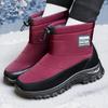 Women's Thick Sole Cotton Boots: High-top, Velvet-lined, Warm Snow Boots