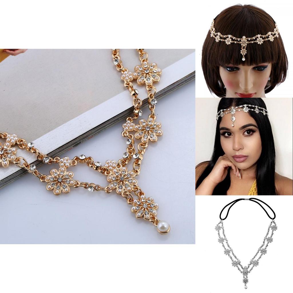 Fashion Simulation Pearl Decoration Flower Design Women Headwear Headband For Weddings And Gifts