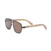 Earth Wood Avila Polarized Sunglasses Zebra Brown